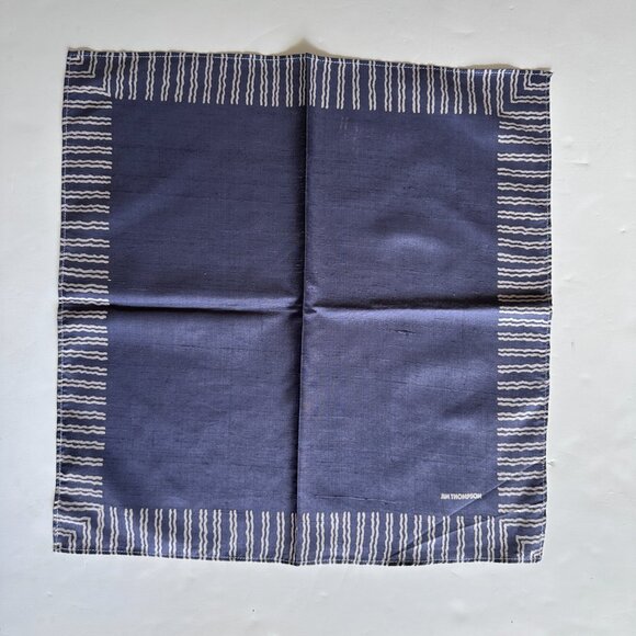 Jim Thompson Thai Silk Handkerchief Pocket Squares Vintage Lot of 3 - Picture 3 of 8